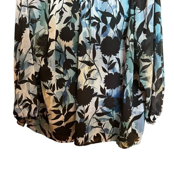 Calvin Klein Top Womens 2X Multicolor Floral Print Flowy Blouse Ladies - Picture 4 of 9